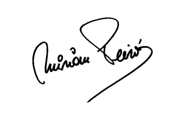 Firma original de Miriam Peiró